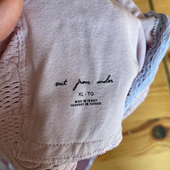 Y2K Urban Outfitters Women Pink and Purple Lace Fairy Soft Girl Tank Crop-top XL - Picture 2 of 3